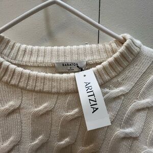 *Aritzia* Babaton Cream Cable Knit Sweater ✨